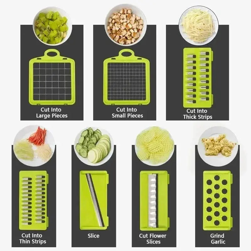 Hachoir Multifonction 12-en-1 pour Légumes Home and Kitchen