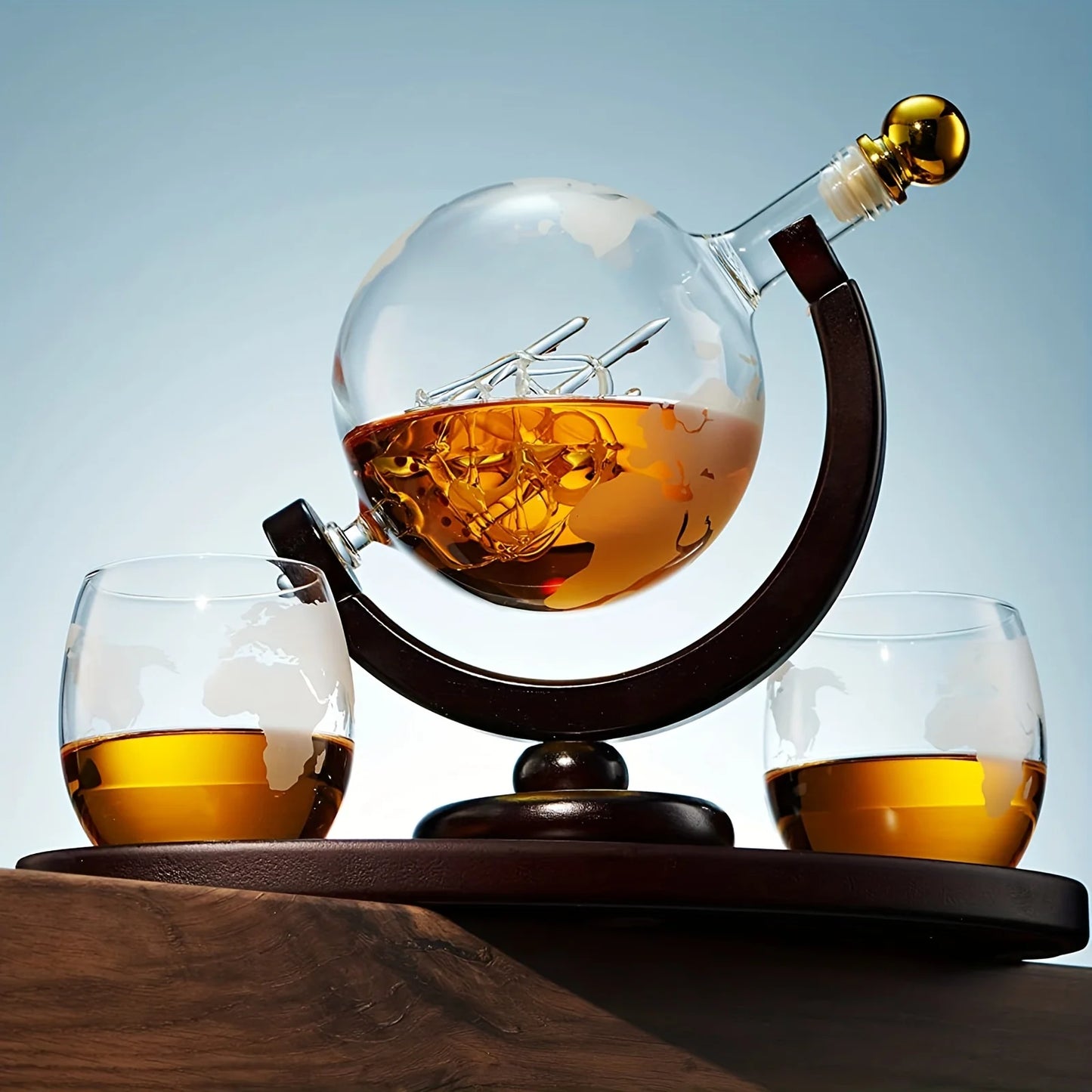 Set Decanter Globe Whisky