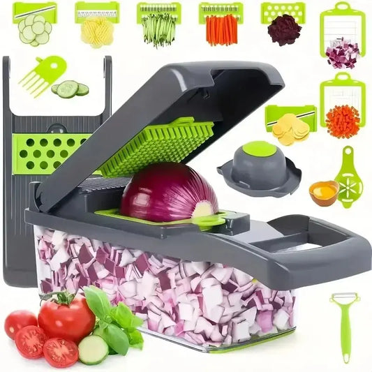 Hachoir Multifonction 12-en-1 pour Légumes Home and Kitchen
