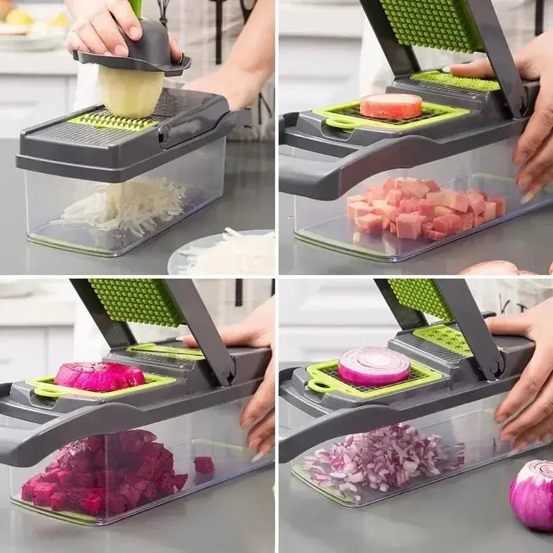 Hachoir Multifonction 12-en-1 pour Légumes Home and Kitchen