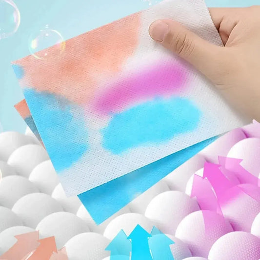 Feuilles de récupération de couleurs pour le linge, feuilles de lavage de lessive absorbant les couleurs et les taches, permet de lavages mixtes 30/50/100/150 pièces Home and Kitchen