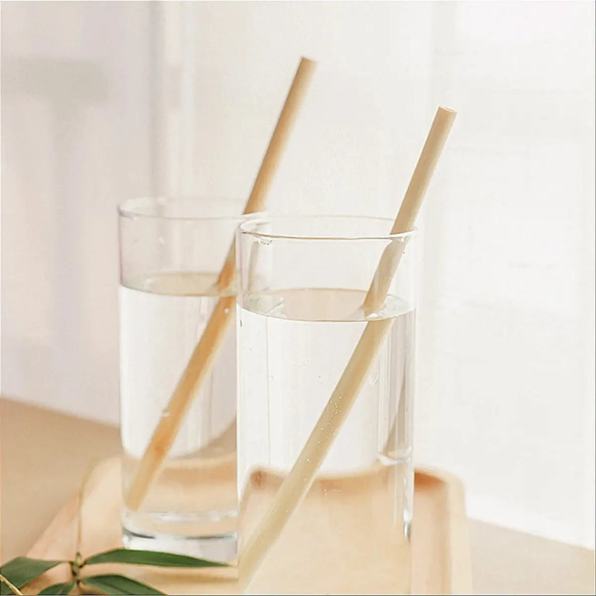 Pailles à boire en bambou naturel réutilisables avec étui, bionickel ables, écologiques, pour cocktail, bar, boissons, 10 pièces Home and Kitchen