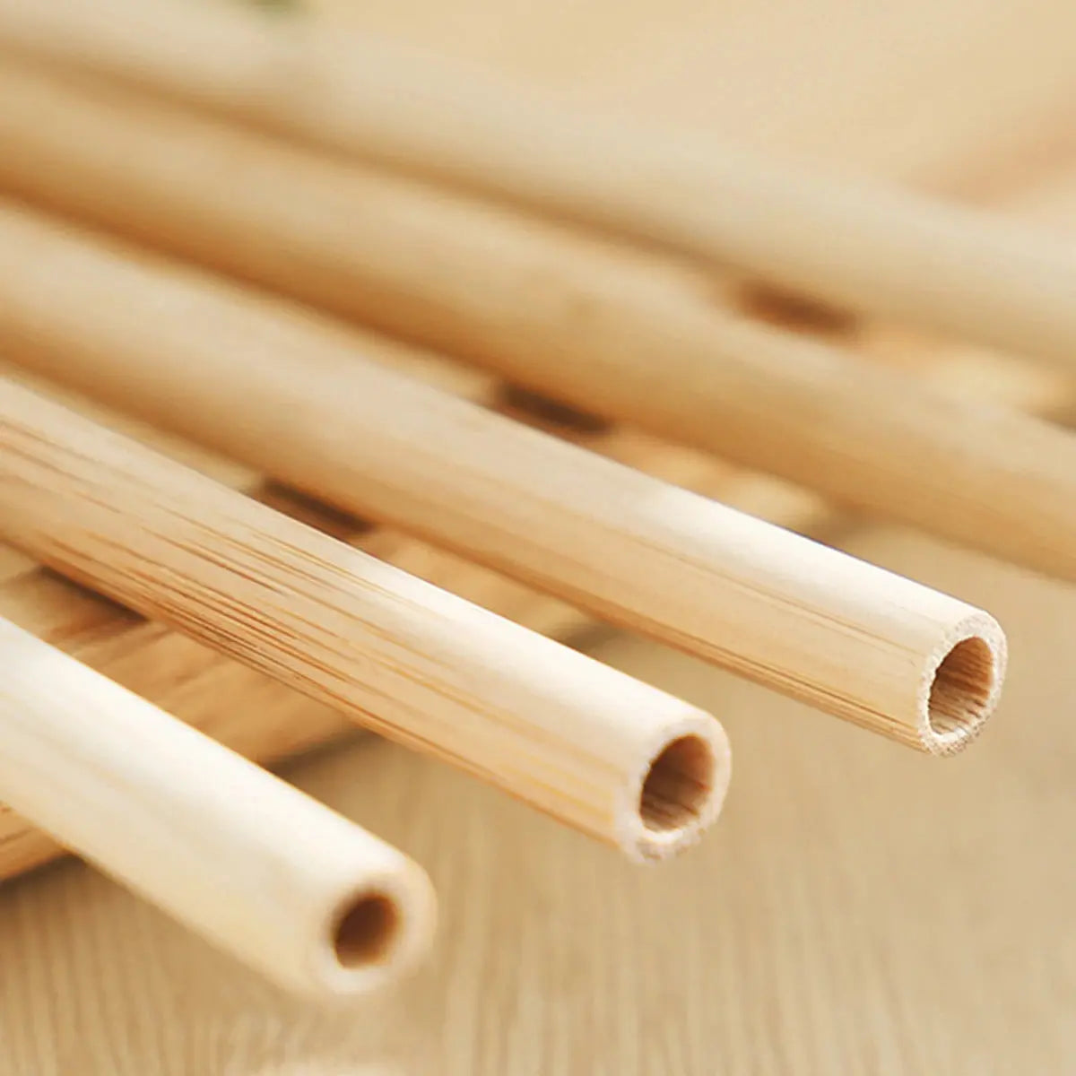 Pailles à boire en bambou naturel réutilisables avec étui, bionickel ables, écologiques, pour cocktail, bar, boissons, 10 pièces Home and Kitchen